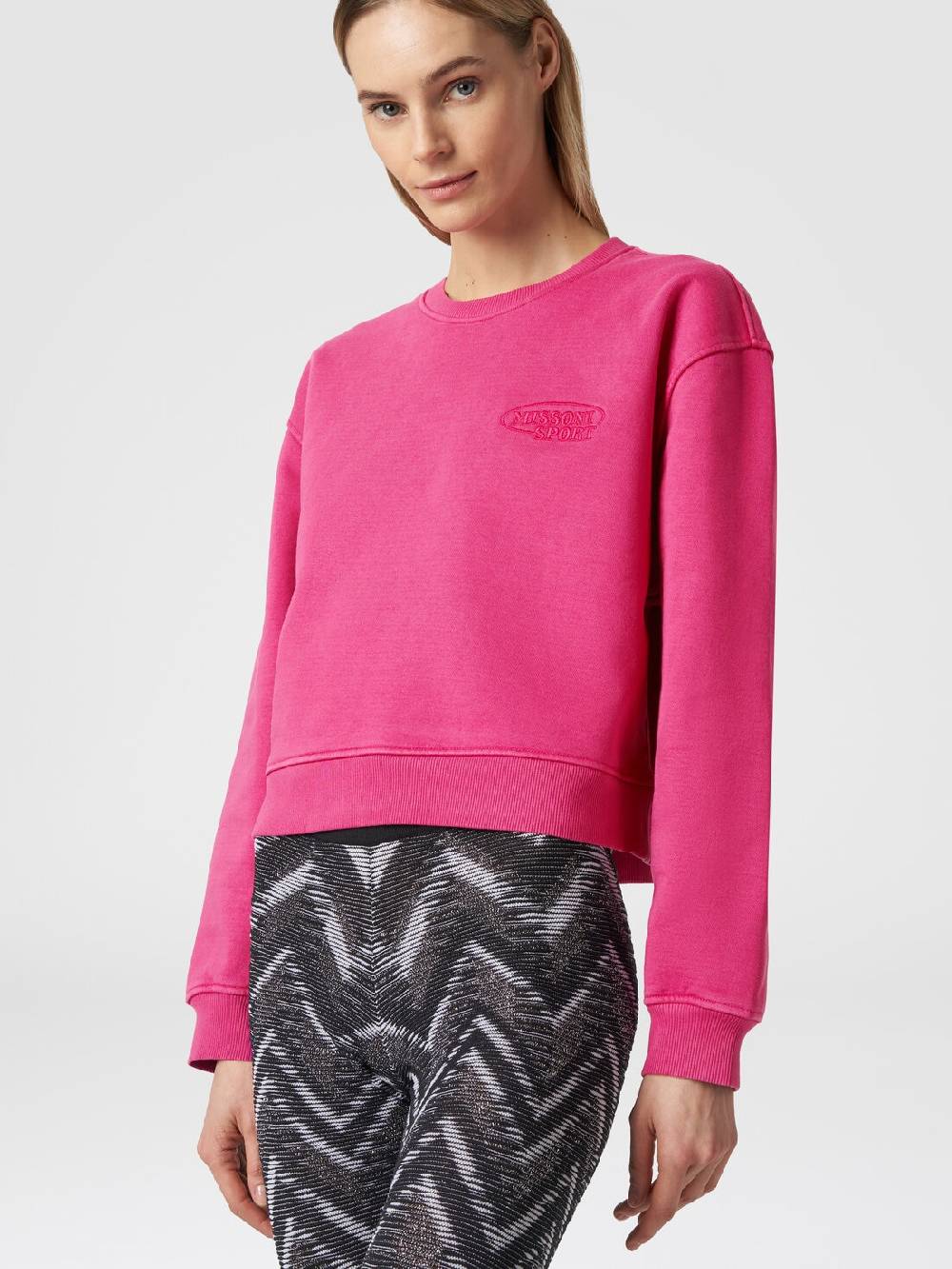 Missoni Felpa girocollo in cotone con logo Cyber Monday