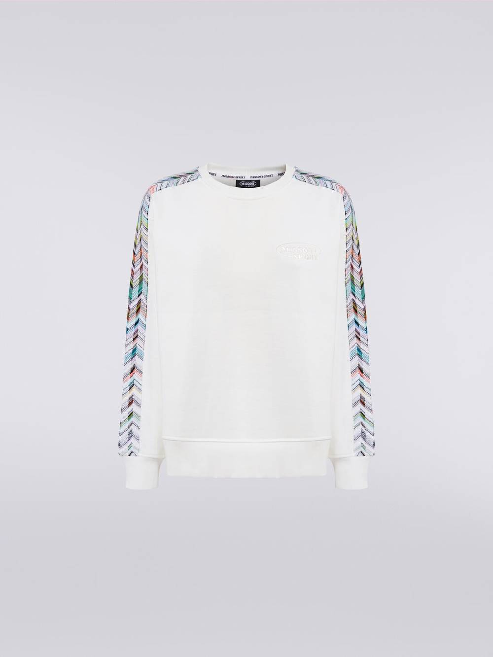 Missoni Felpa girocollo con logo e dettagli in maglia Offerta Giorno del Papà