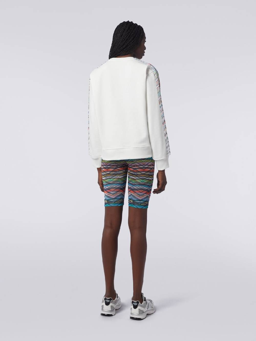 Missoni Felpa girocollo con logo e dettagli in maglia Offerta Giorno del Papà