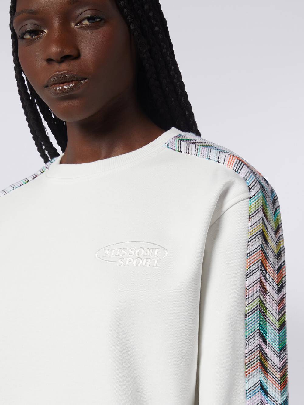 Missoni Felpa girocollo con logo e dettagli in maglia Offerta Giorno del Papà
