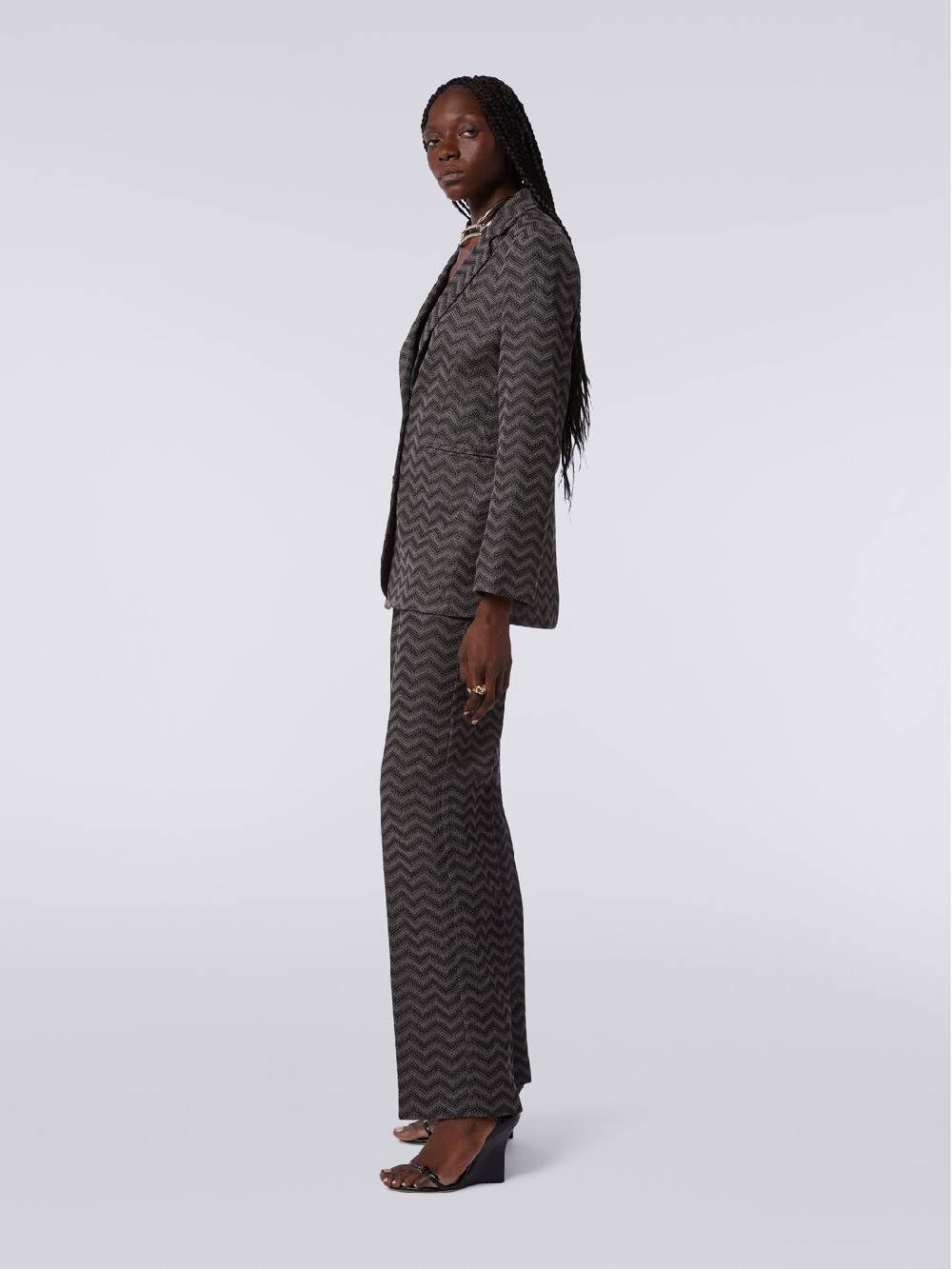 Missoni Blazer monopetto in cotone chevron Smaltimento dello stoccaggio