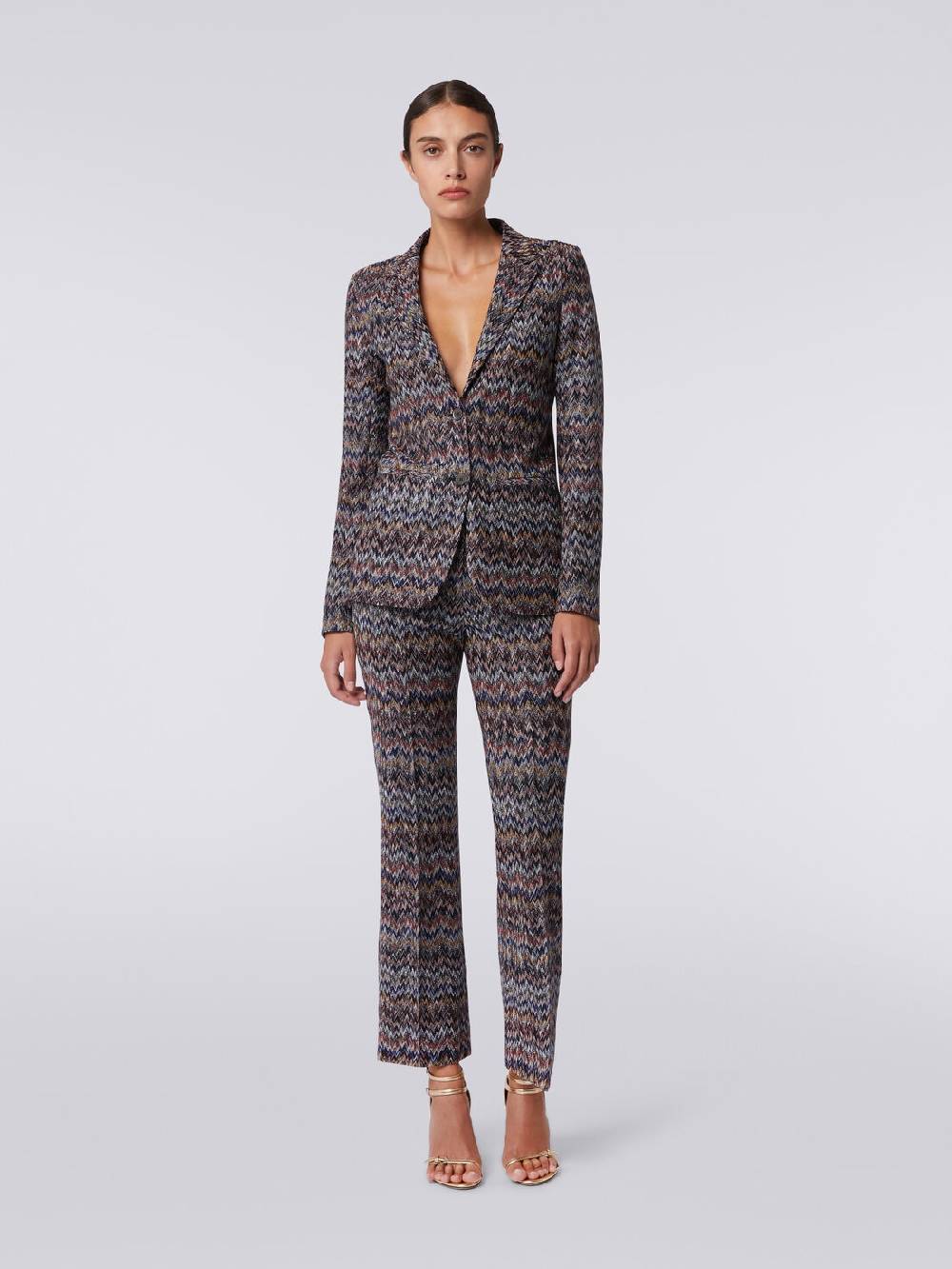 Missoni Blazer in misto viscosa zig zag con lurex Vendita calda