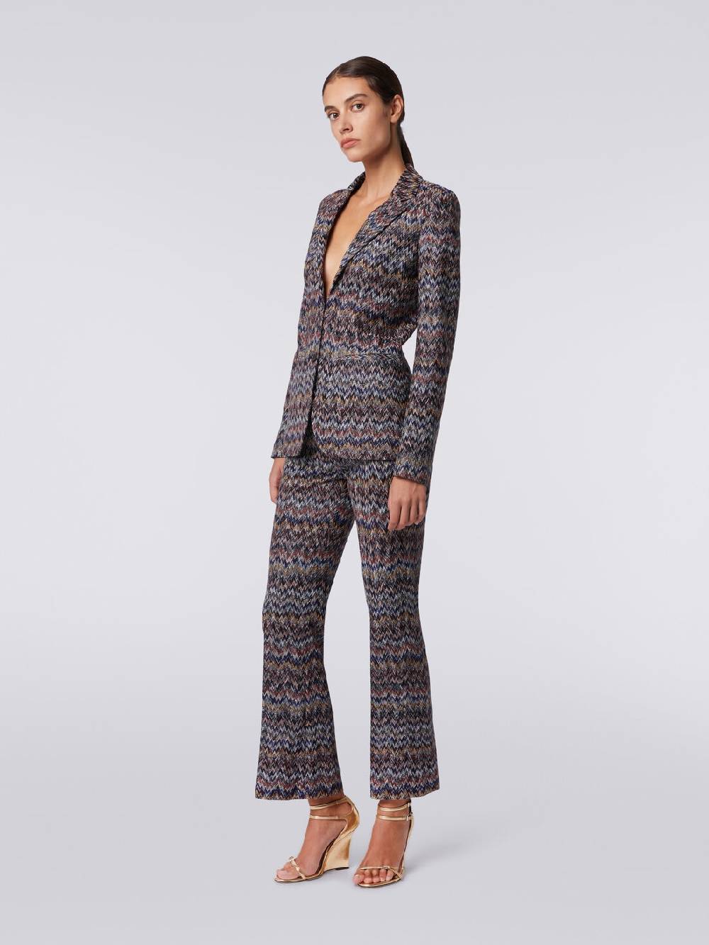 Missoni Blazer in misto viscosa zig zag con lurex Vendita calda