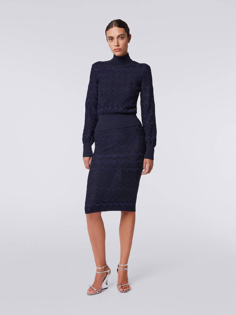 Missoni Gonna midi in viscosa e lana chevron Offerta migliore