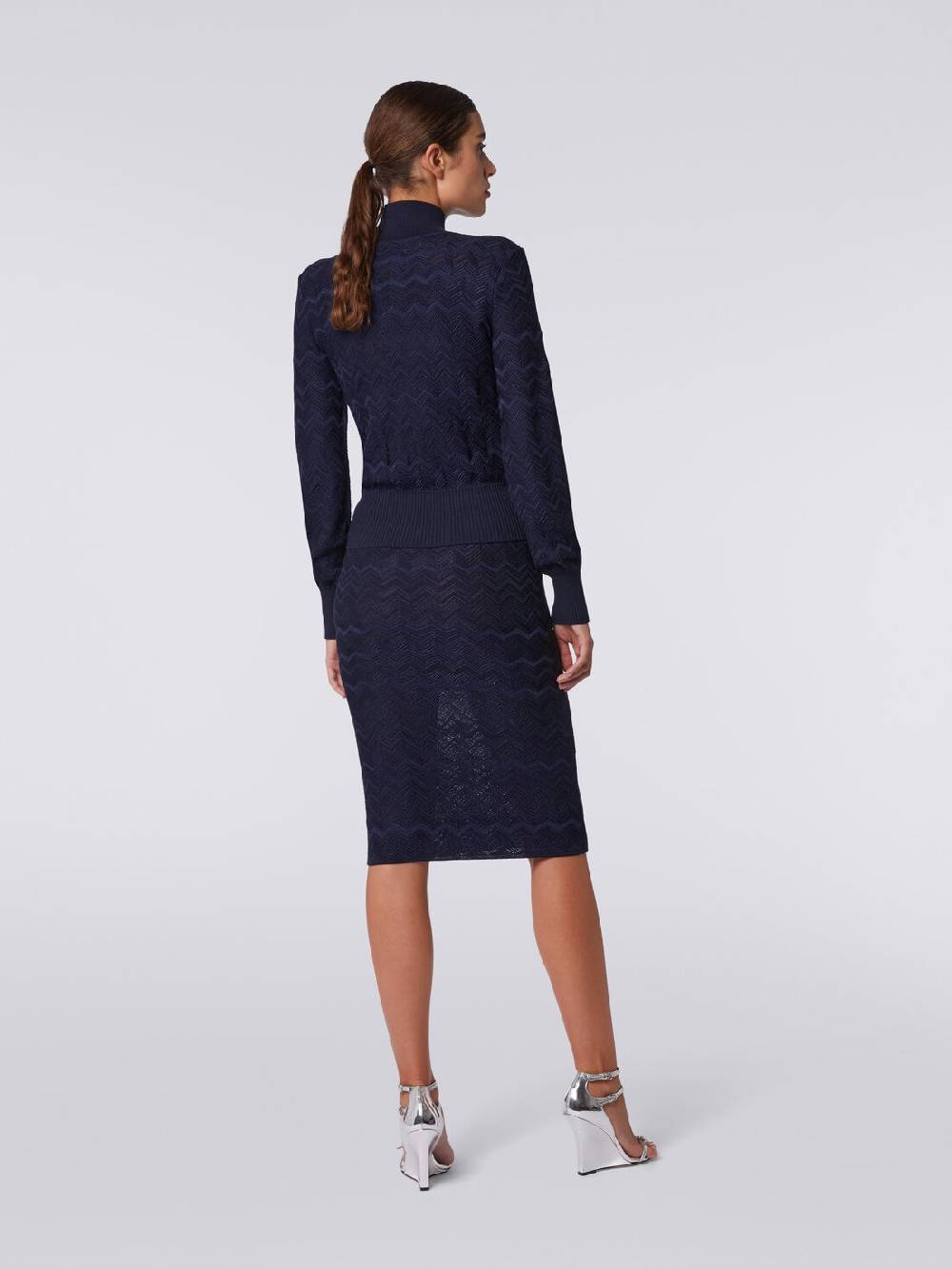 Missoni Gonna midi in viscosa e lana chevron Offerta migliore