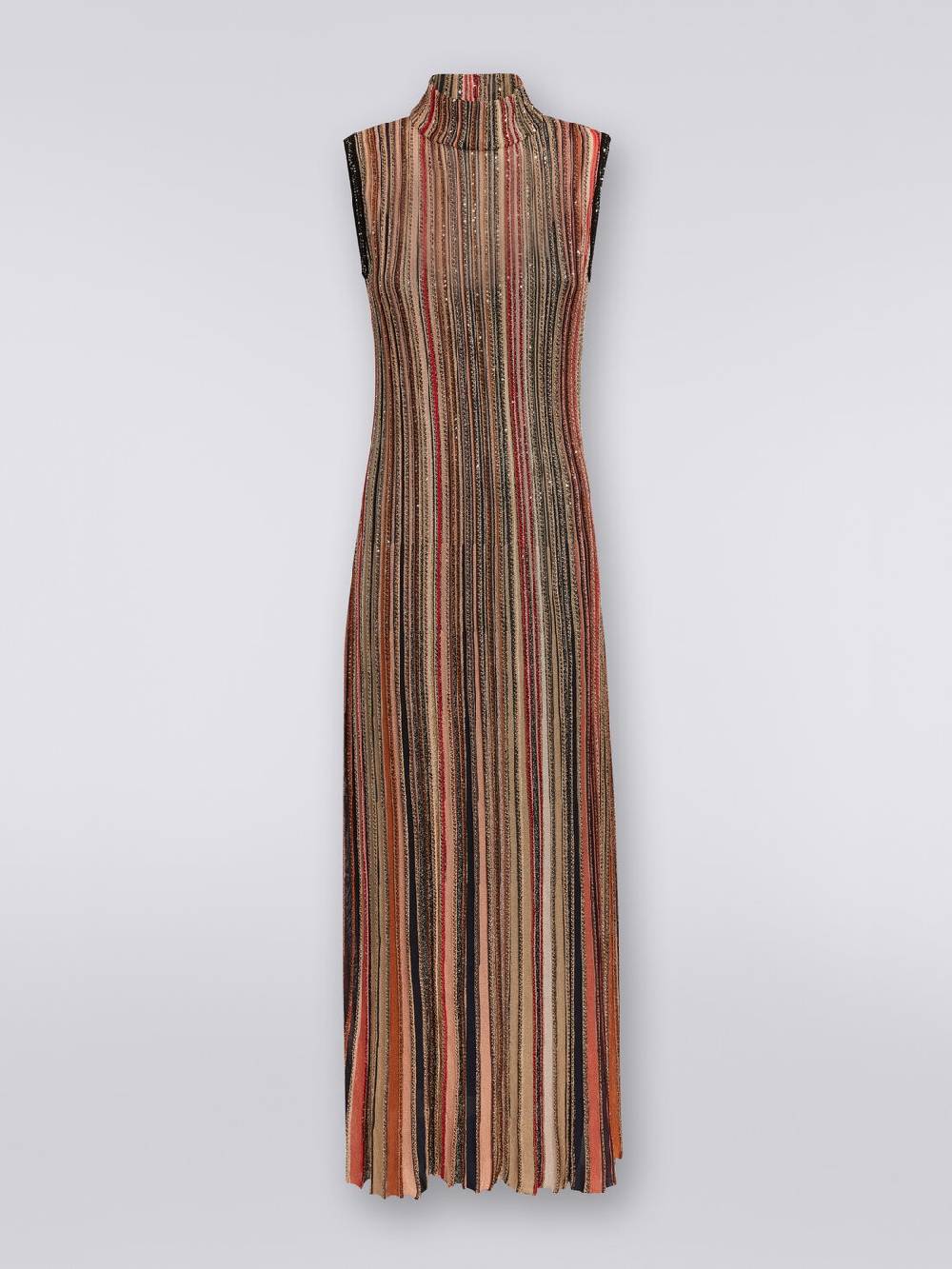 Missoni Abito lungo in maglia a righe verticali con paillettes Online Outlet