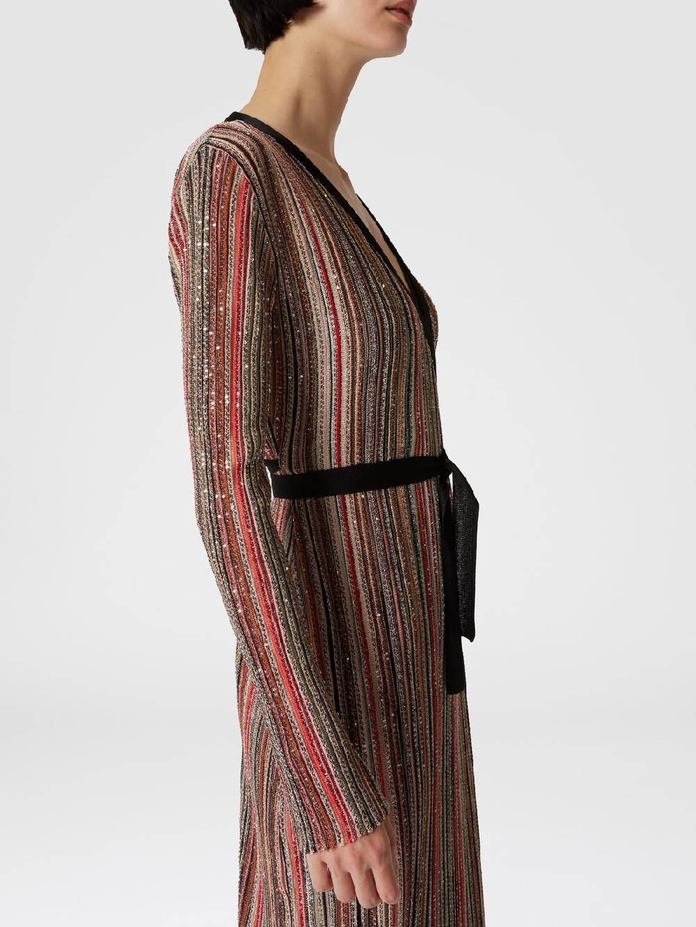 Missoni Abito lungo con chiusura a portafoglio e paillettes Offerta temporanea