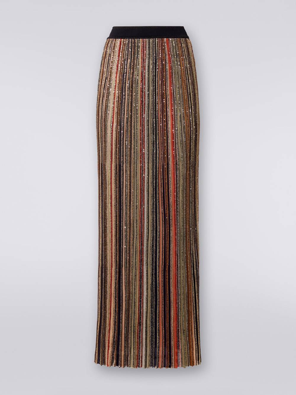 Missoni Gonna lunga plissée a righe verticali con paillettes Offerte esclusive
