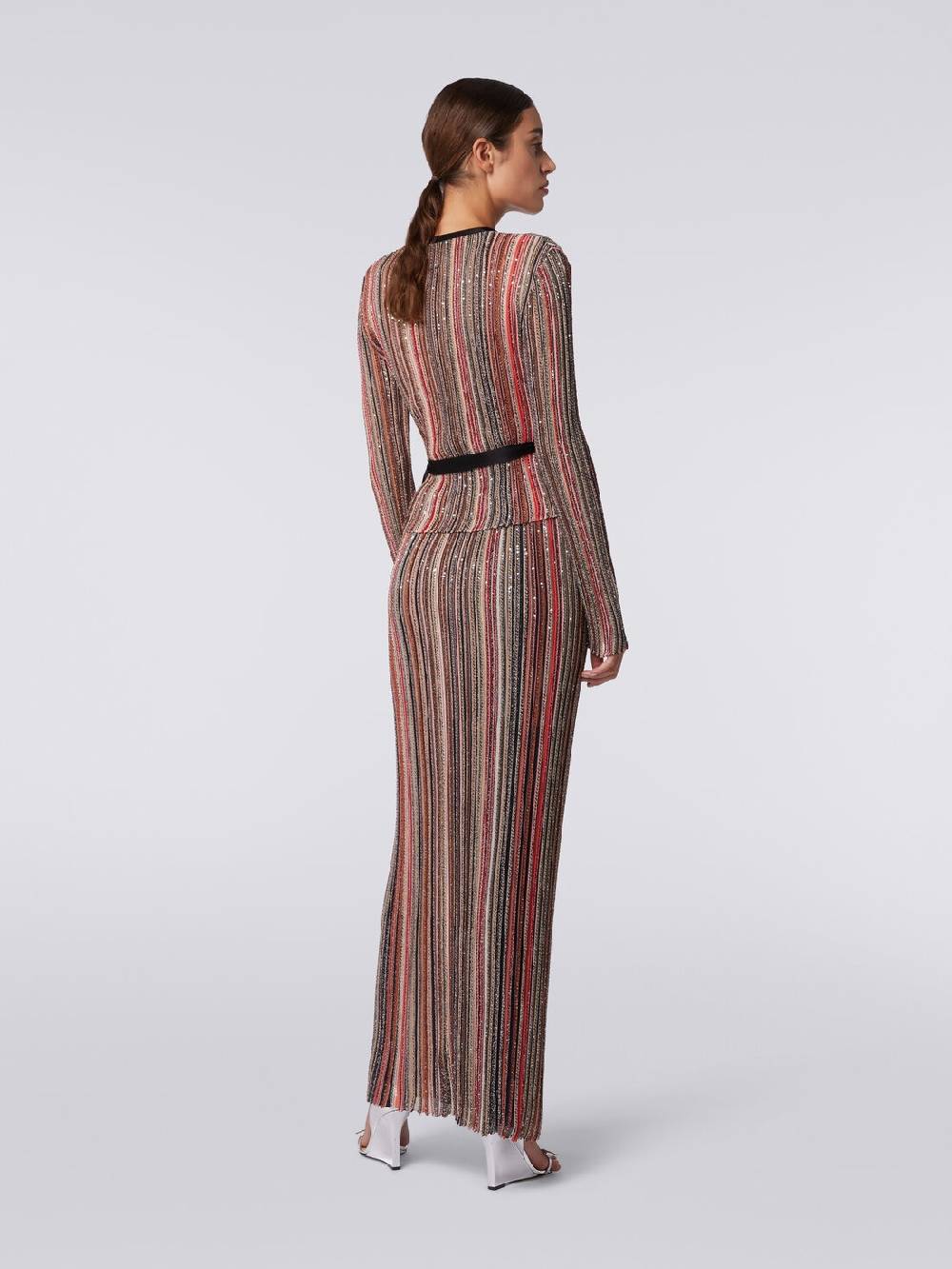 Missoni Gonna lunga plissée a righe verticali con paillettes Offerte esclusive