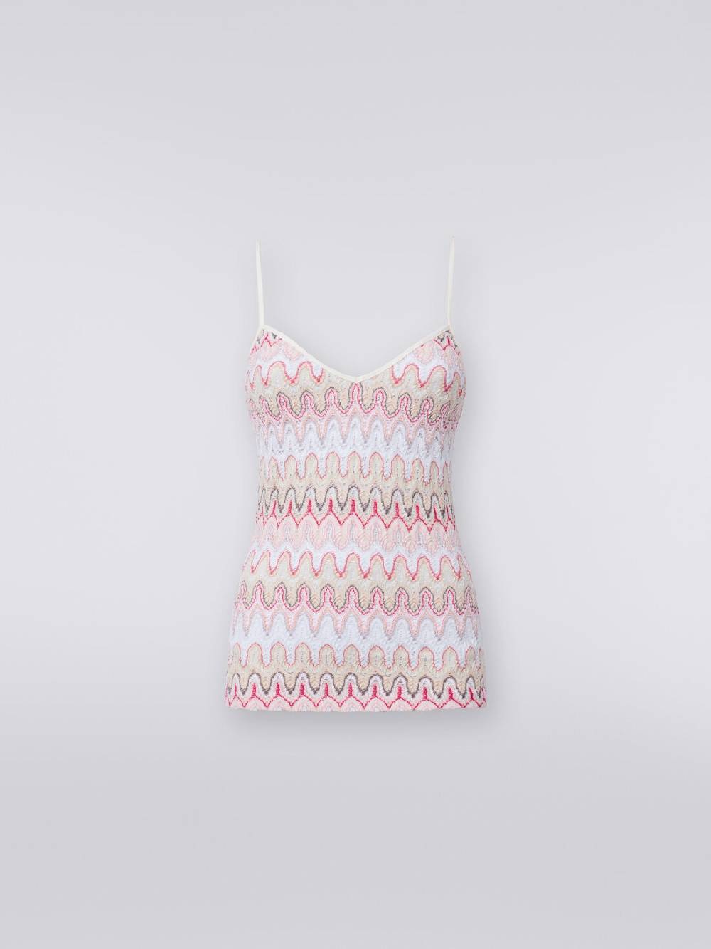 Missoni Top con scollatura a V e spalline in misto viscosa a onde effetto pizzo Grandi sconti