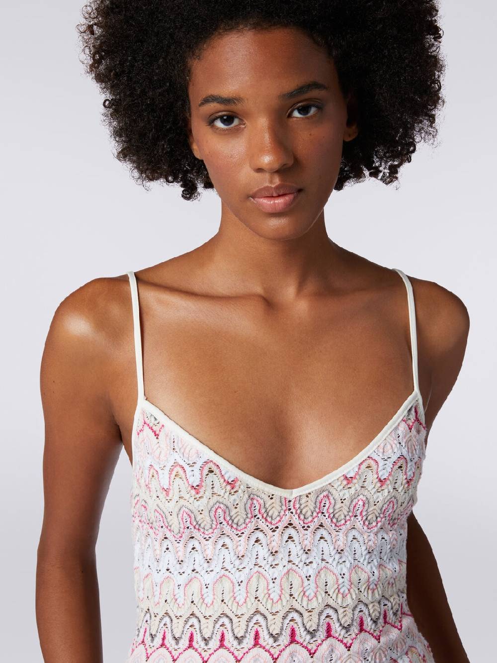 Missoni Top con scollatura a V e spalline in misto viscosa a onde effetto pizzo Grandi sconti