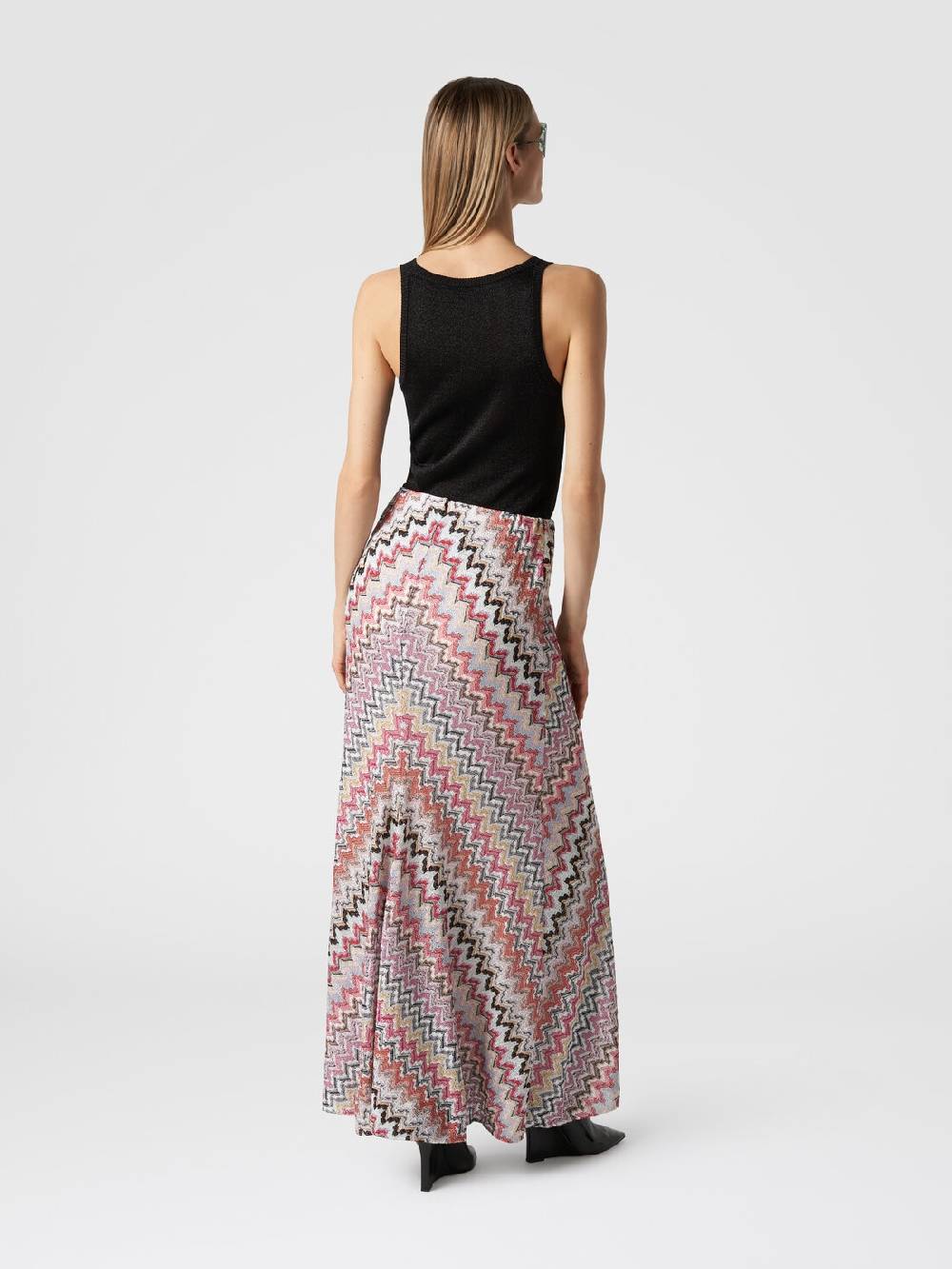Missoni Gonna lunga in viscosa lamé zig zag Offerte stagionali