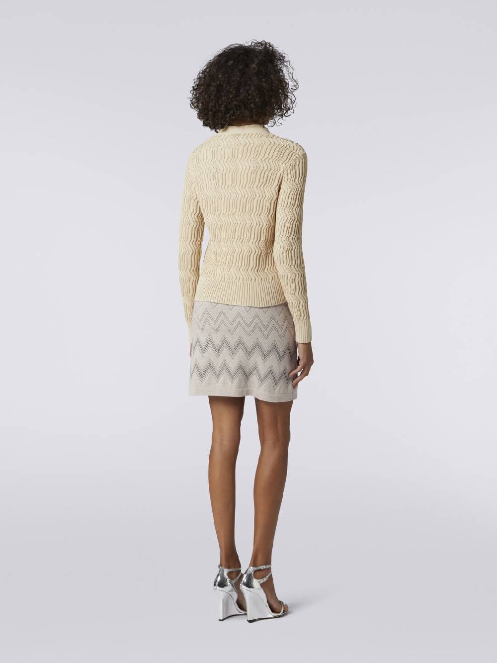 Missoni Minigonna in lana e viscosa zig zag con lurex Comprane uno, ottenene uno gratis
