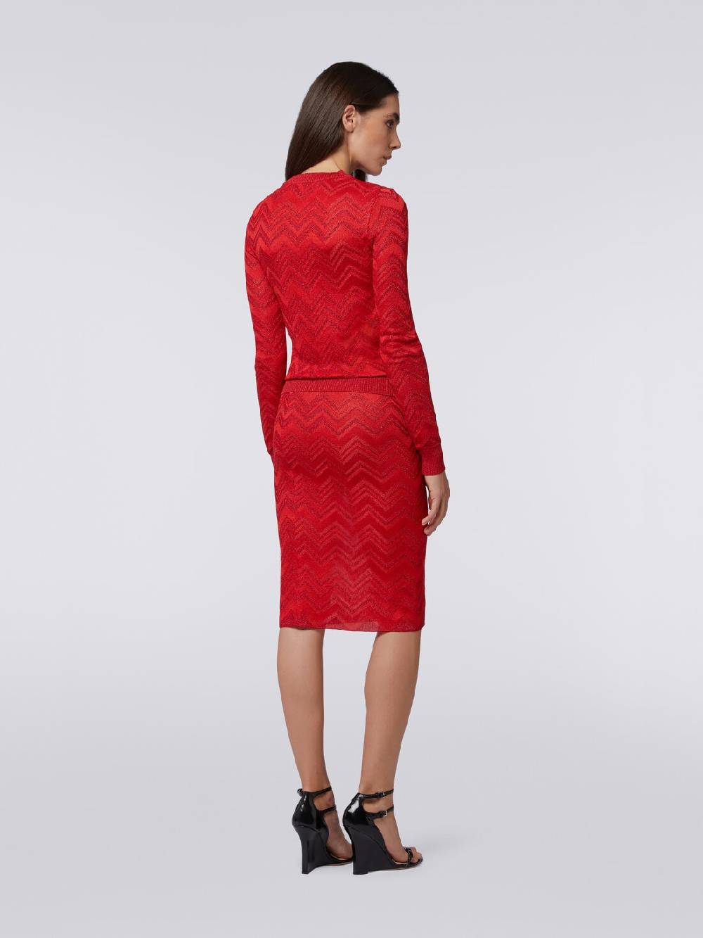 Missoni Gonna longuette in maglia zig zag con lurex Offerte speciali