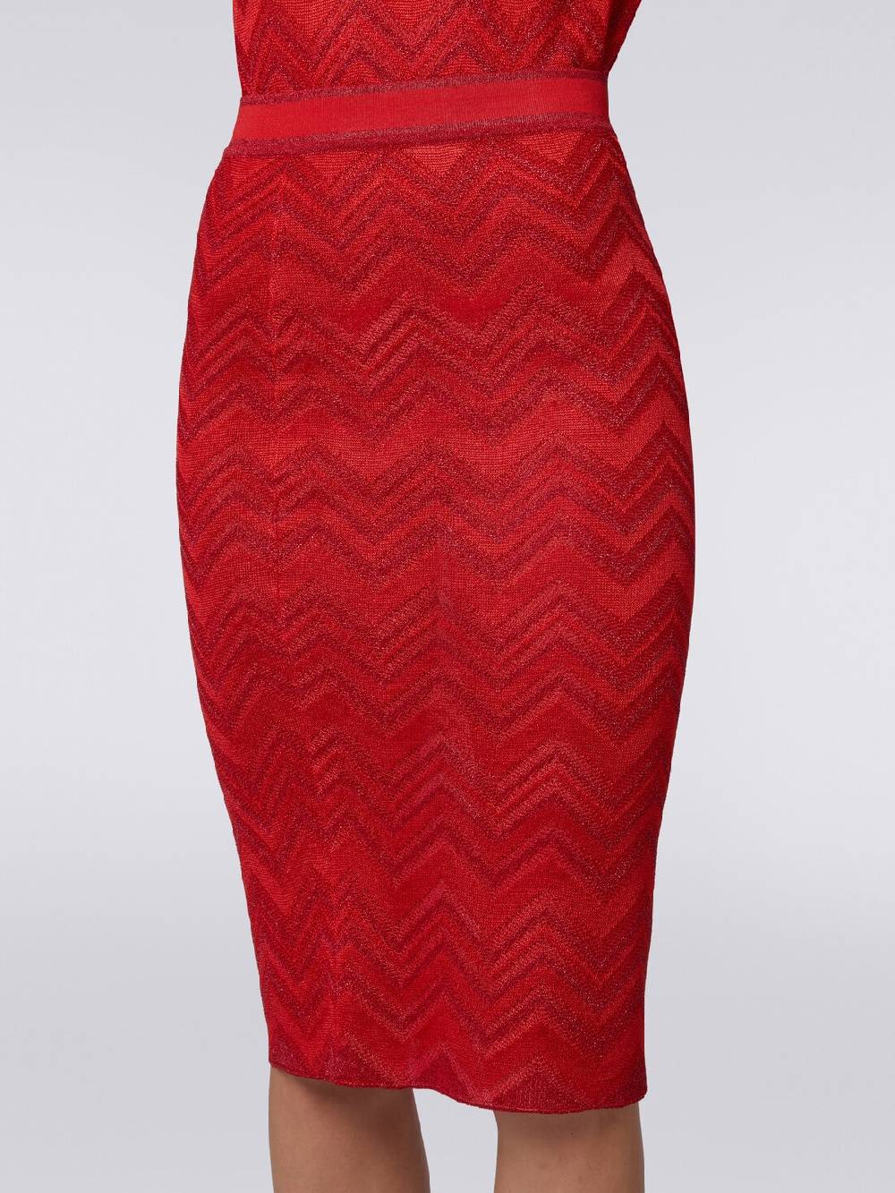 Missoni Gonna longuette in maglia zig zag con lurex Offerte speciali