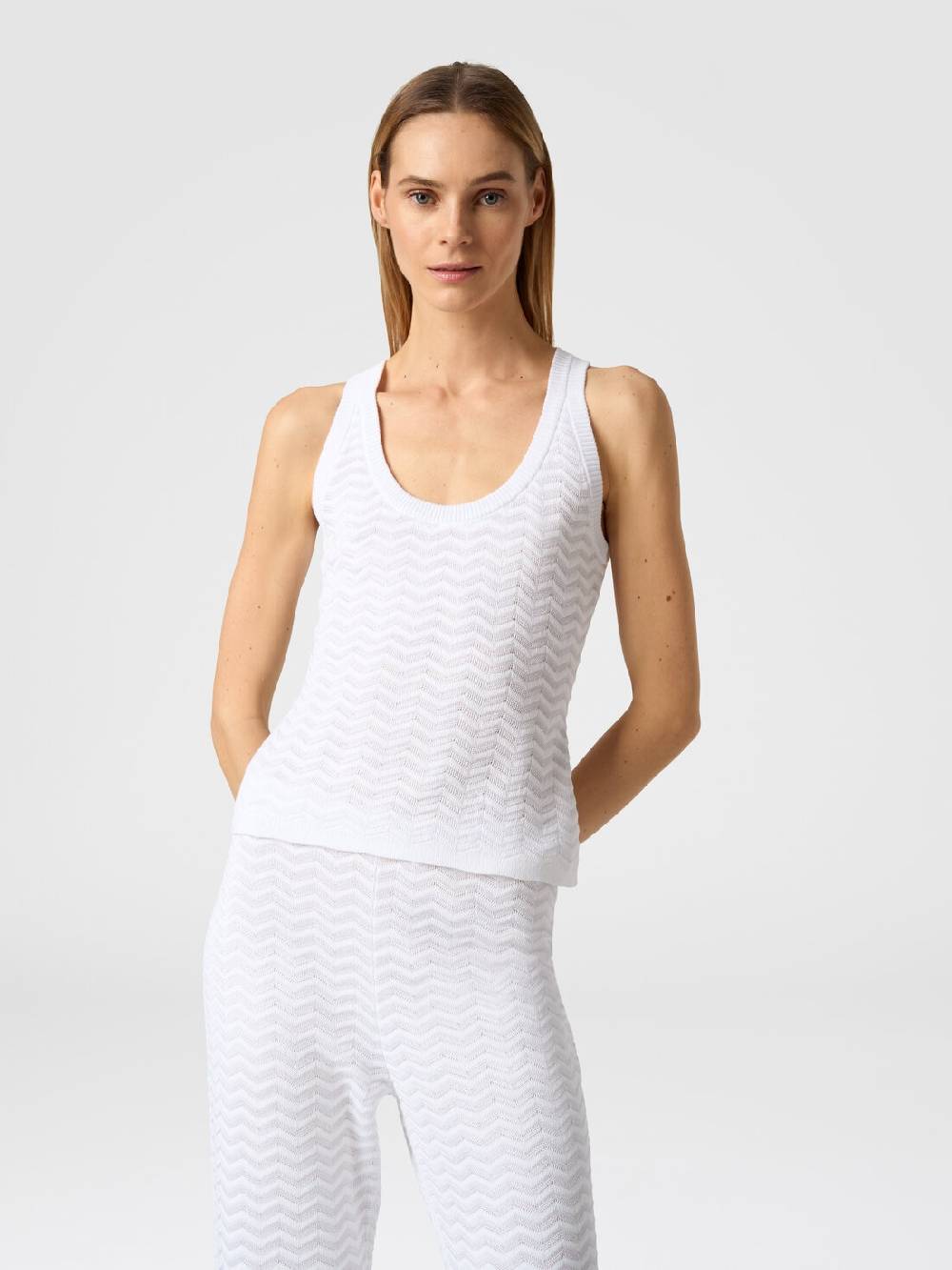 Missoni Canottiera in maglia di viscosa e cotone chevron Super Saving Price