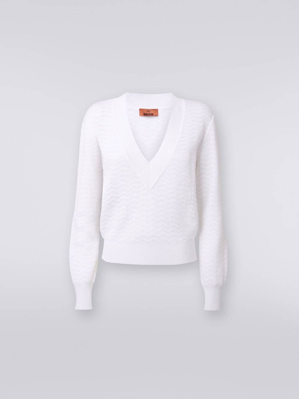 Missoni Pullover con scollatura a V in maglia zig zag Ritorno libero