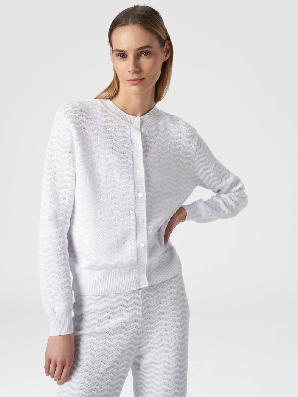 Missoni Cardigan in maglia di viscosa e cotone chevron Rilascio limitato