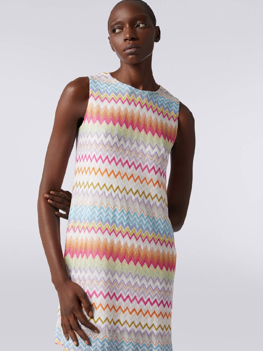 Missoni Abito a sacchetto in viscosa zig zag con lurex Ultimi tre giorni