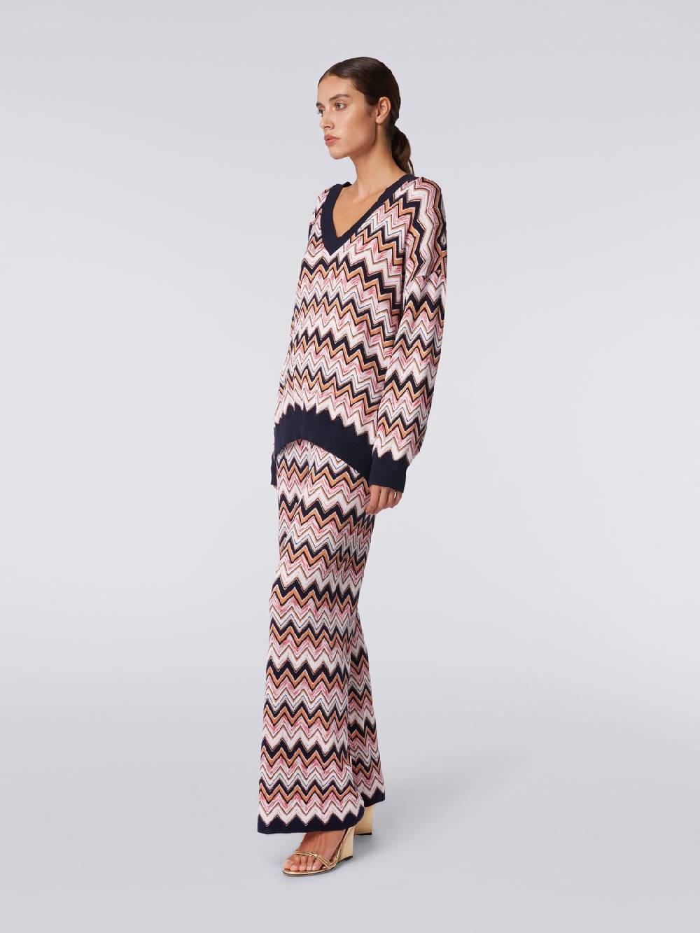 Missoni Maglia oversize zig zag con profili a contrasto ACQUISTA ORA