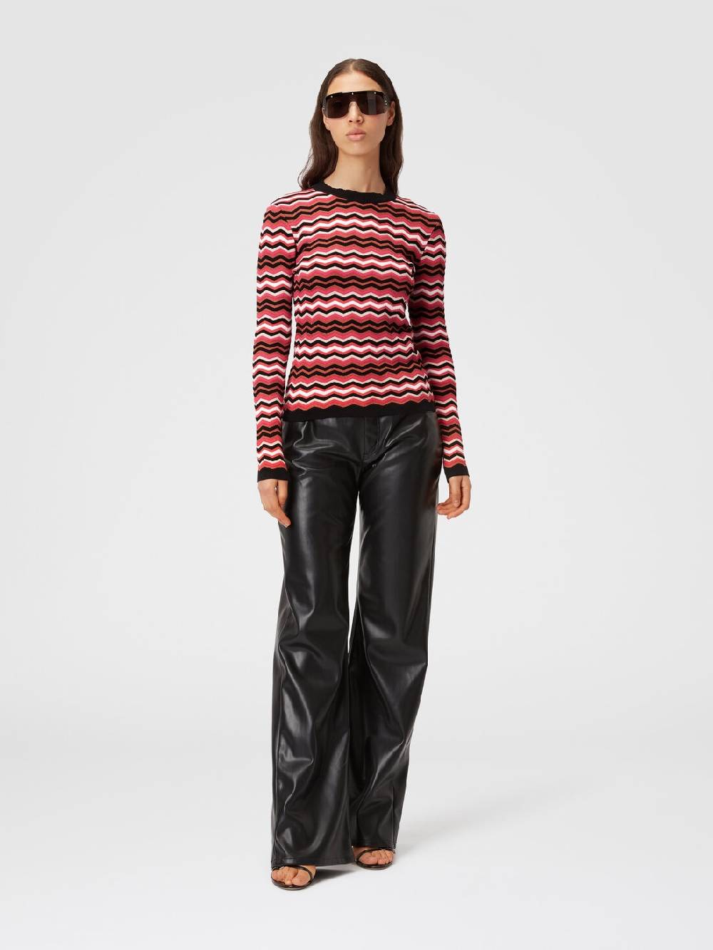 Missoni Pullover girocollo in cotone e viscosa zig zag Latest stili