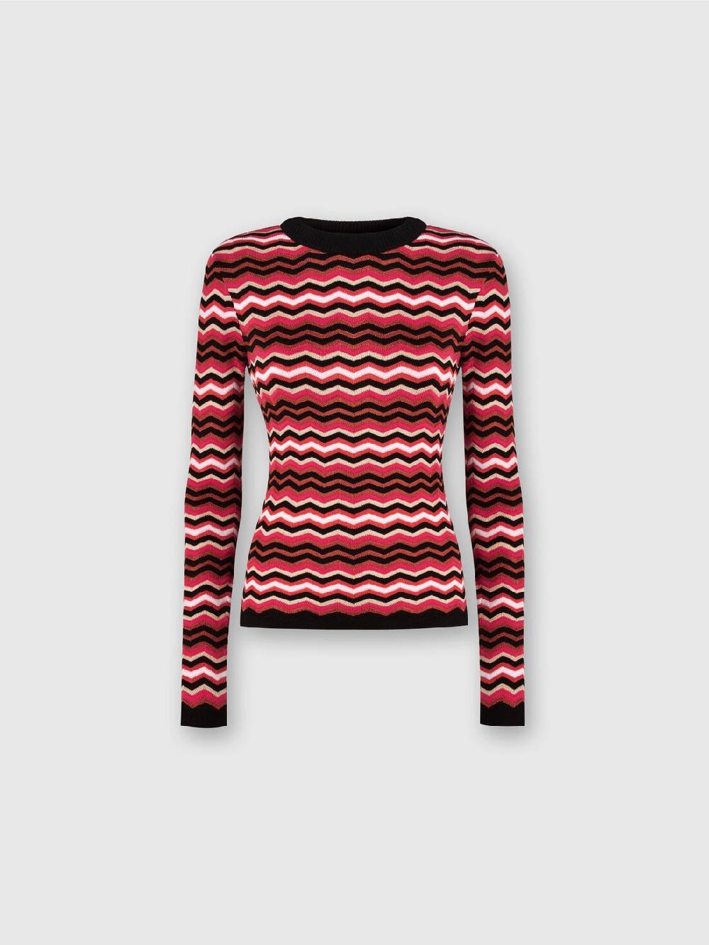 Missoni Pullover girocollo in cotone e viscosa zig zag Latest stili