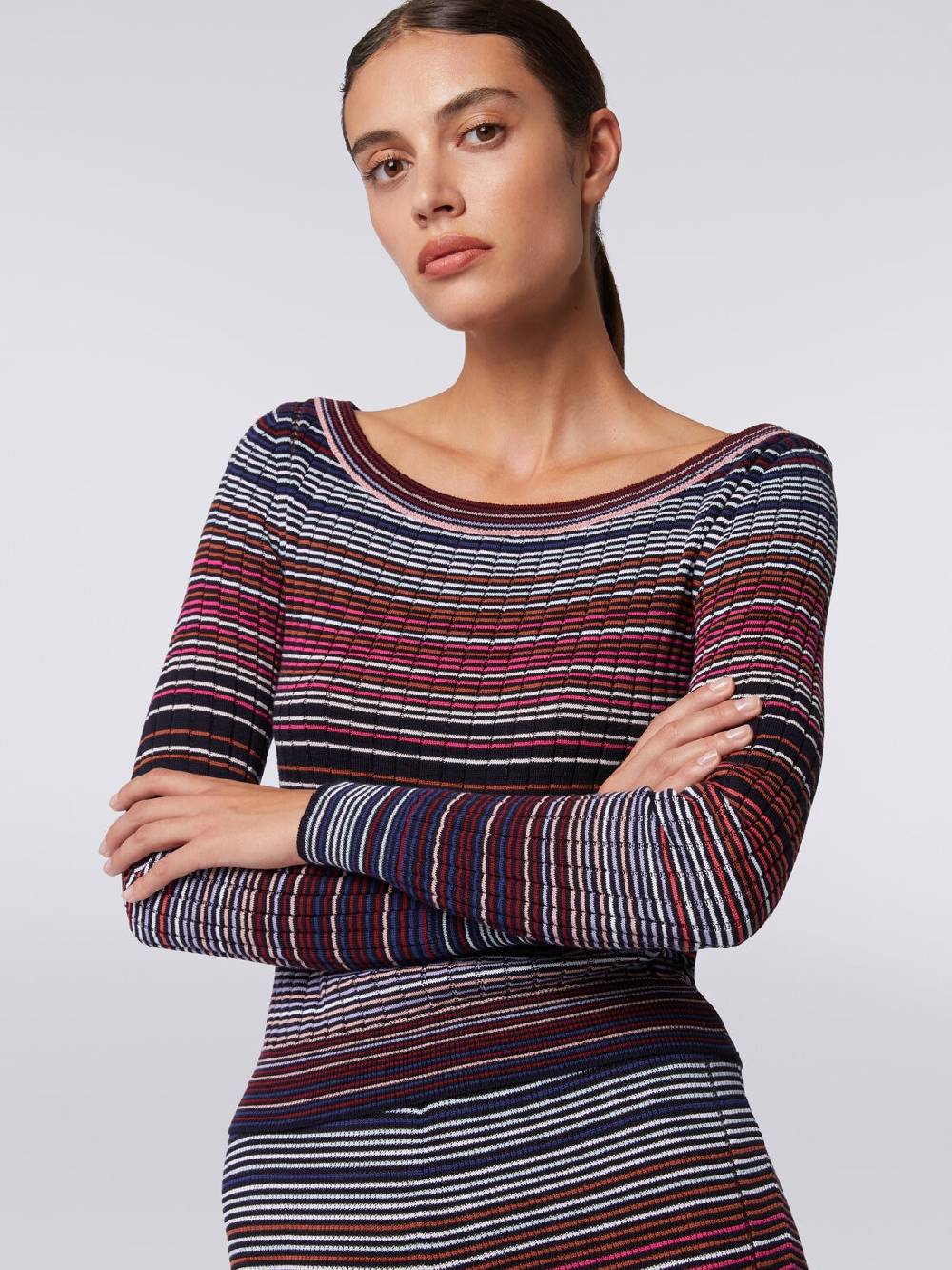 Missoni Pullover in cotone e viscosa a righe Ultimi due giorni