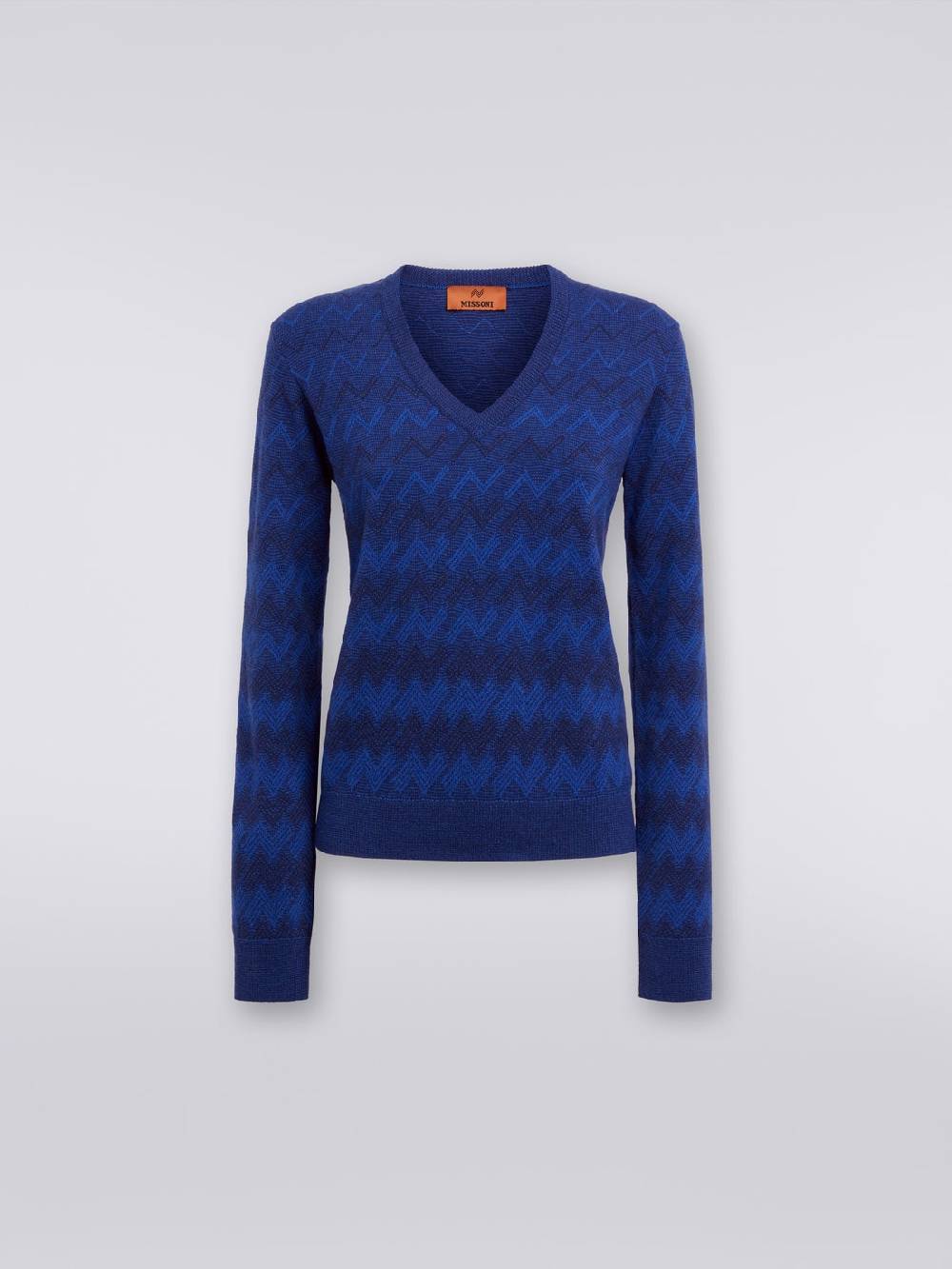 Missoni Pullover con scollo a V in cachemire con zig zag Ultimo giorno