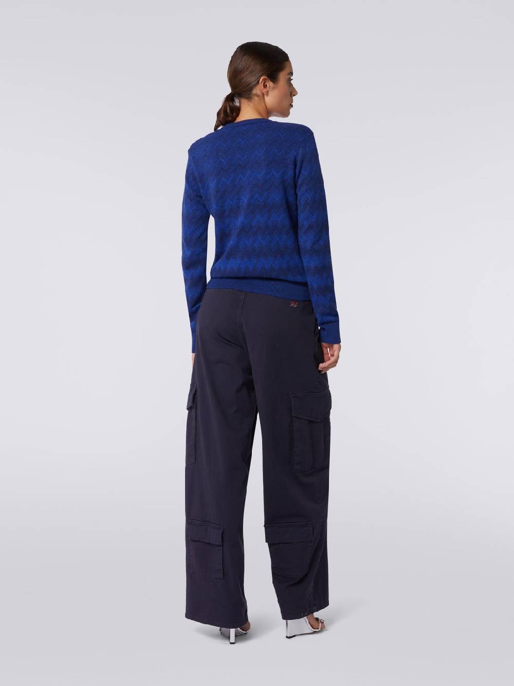 Missoni Pullover con scollo a V in cachemire con zig zag Ultimo giorno