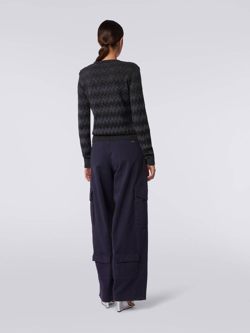 Missoni Pullover con scollo a V in cachemire con zig zag Promozione temporanea