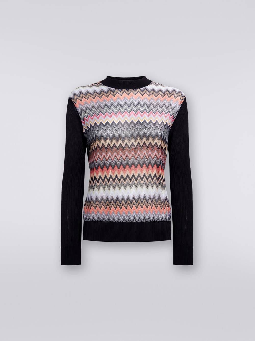 Missoni Pullover girocollo in viscosa zig zag Fino al 50% di sconto