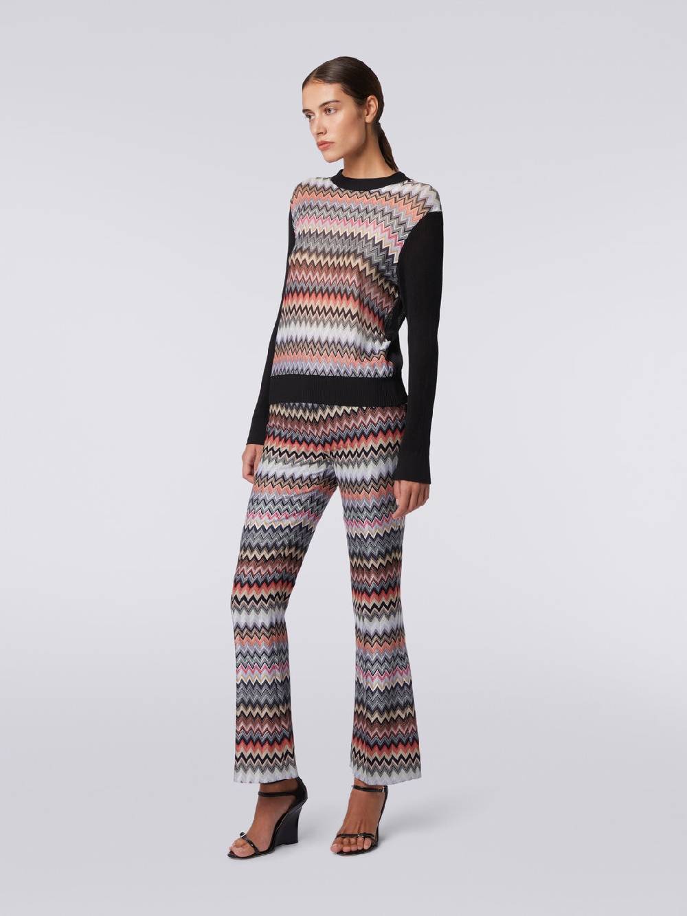 Missoni Pullover girocollo in viscosa zig zag Fino al 50% di sconto
