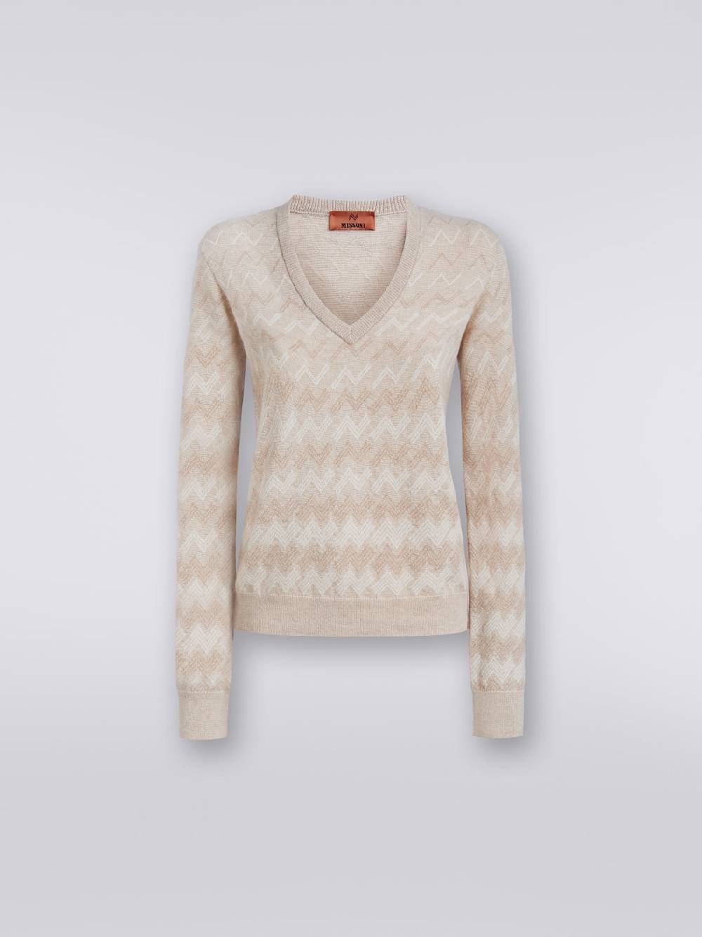 Missoni Pullover con scollo a V in cachemire con zig zag Fino al 60% di sconto