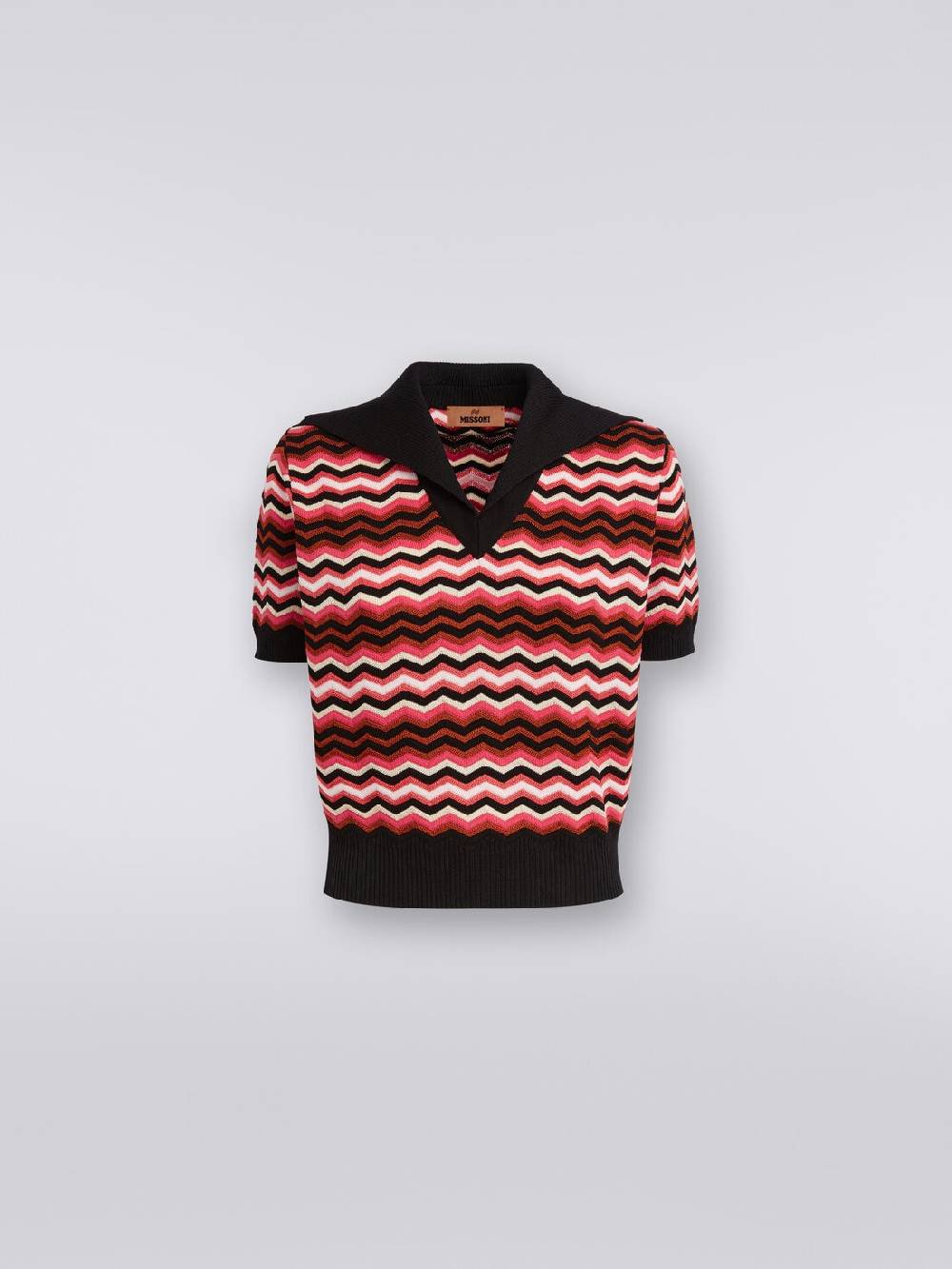 Missoni Maglia a maniche corte chevron con profili a contrasto Only for today
