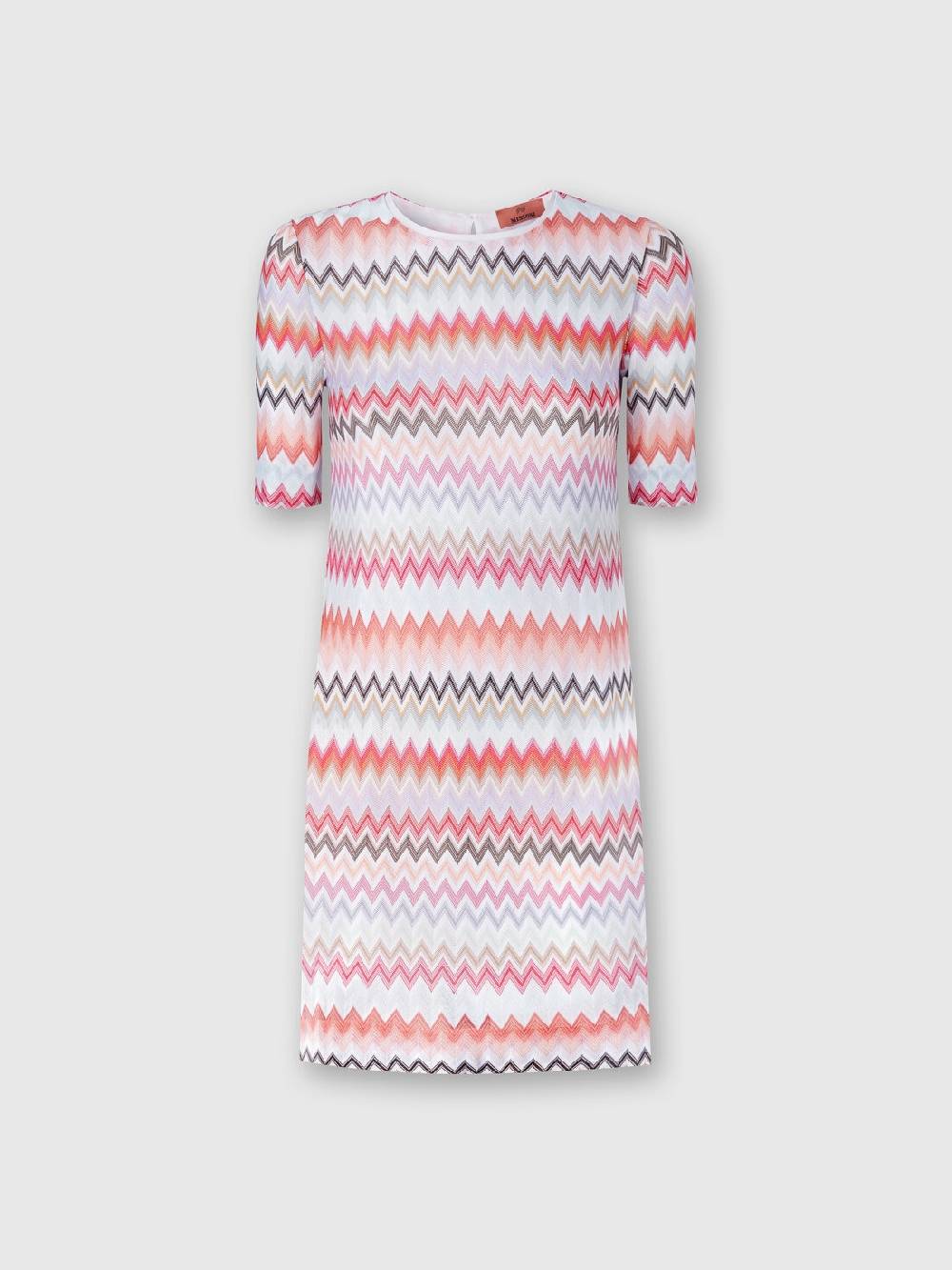 Missoni Abito a maniche corte in cotone e viscosa zig zag Fino al 55% di sconto