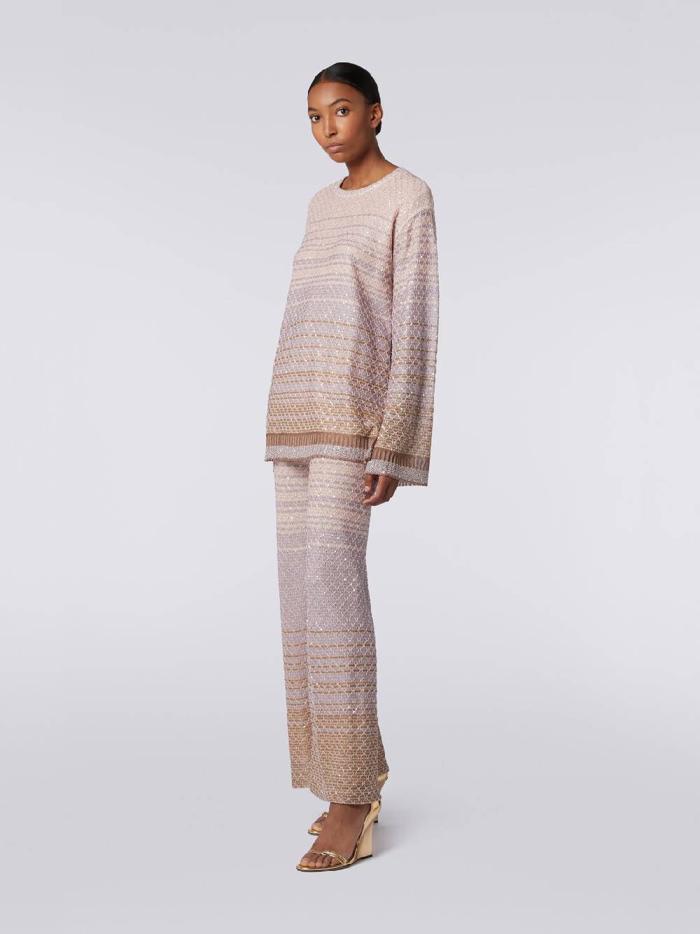 Missoni Pullover girocollo in misto viscosa dégradé con paillettes Trasporto libero internazionale