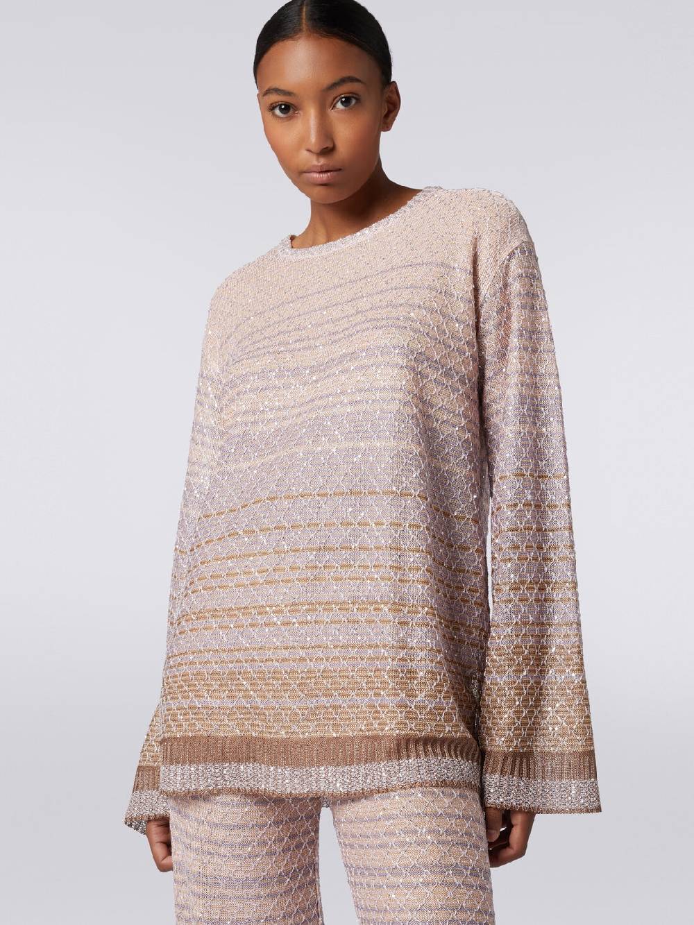Missoni Pullover girocollo in misto viscosa dégradé con paillettes Trasporto libero internazionale