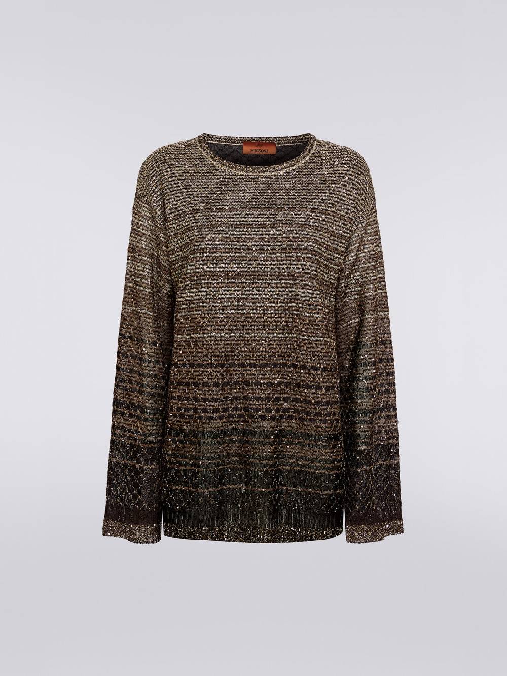 Missoni Pullover girocollo in misto viscosa dégradé con paillettes Officina