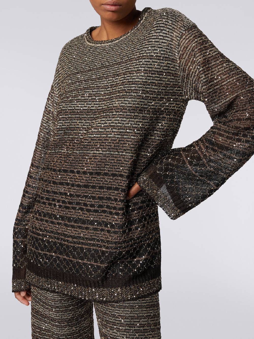 Missoni Pullover girocollo in misto viscosa dégradé con paillettes Officina