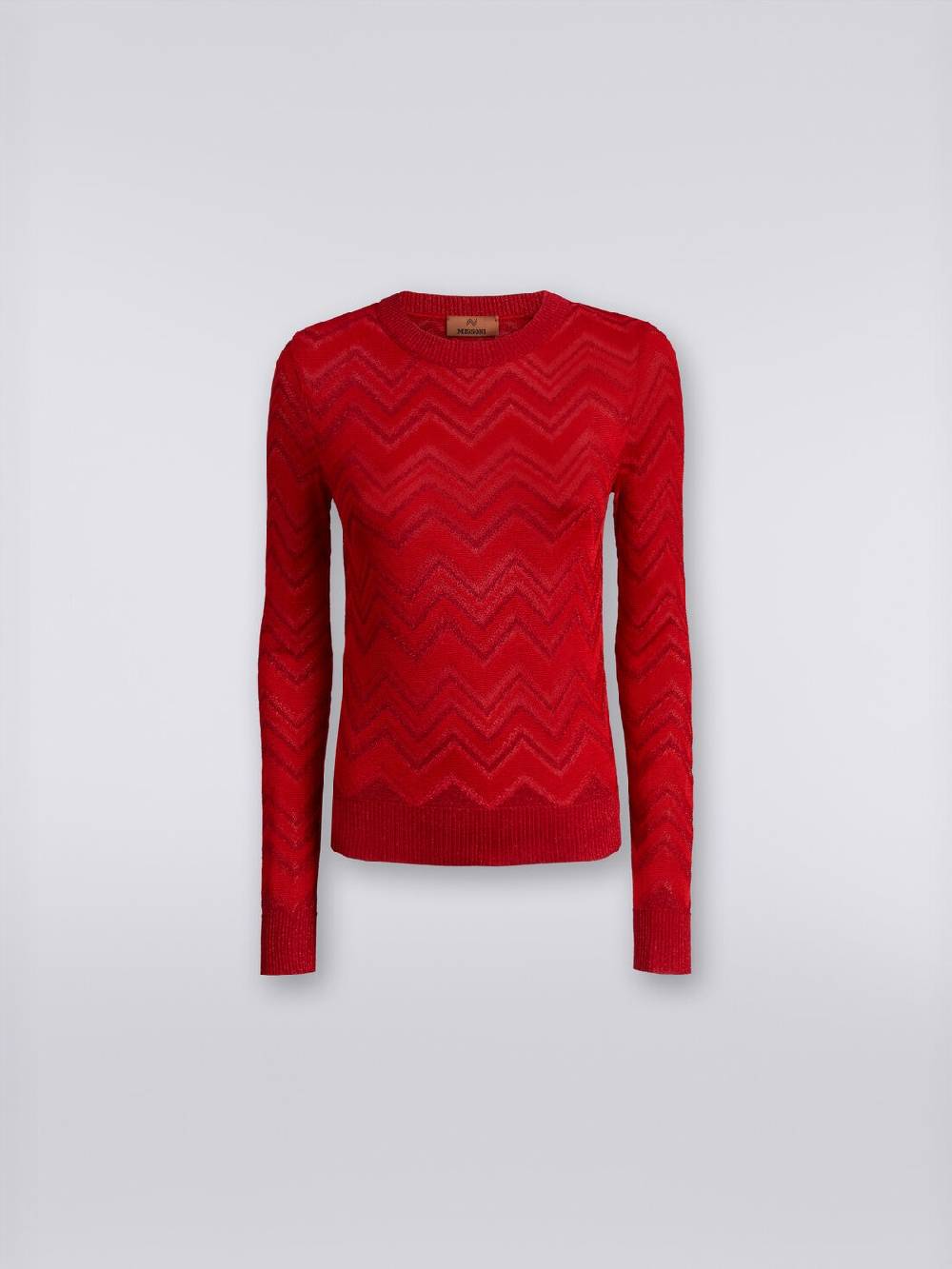 Missoni Maglia girocollo in misto viscosa zig zag con lurex Esporta salva