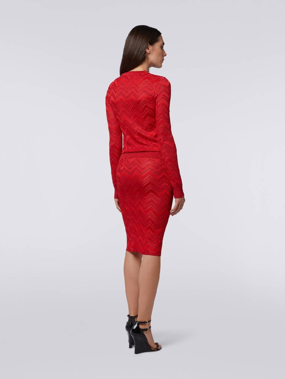 Missoni Maglia girocollo in misto viscosa zig zag con lurex Esporta salva