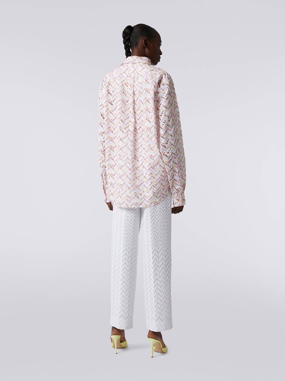 Missoni Camicia in popeline di cotone con pizzo sangallo Sconti questo mese