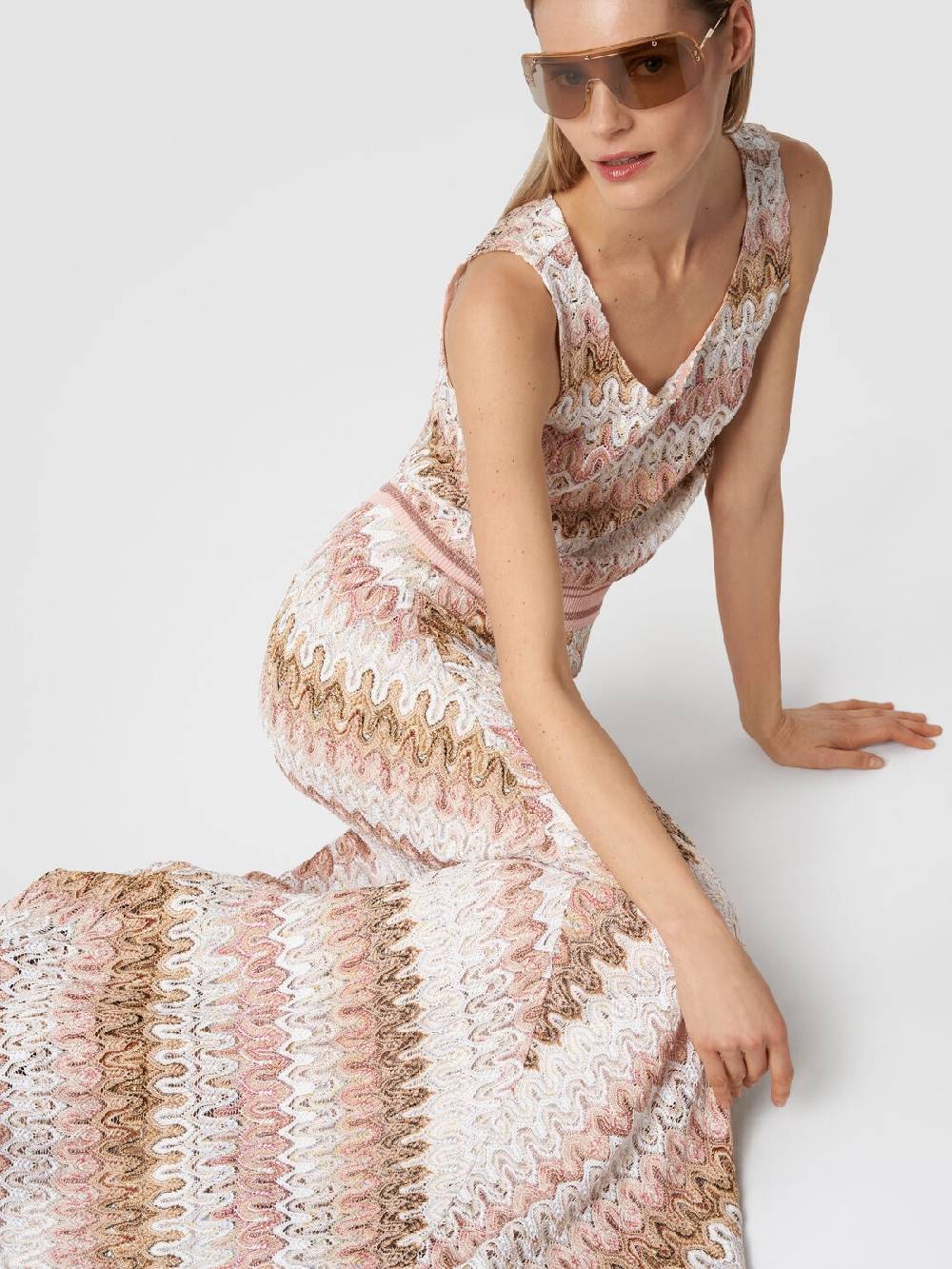 Missoni Gonna lunga in misto viscosa lamé effetto pizzo In Linea