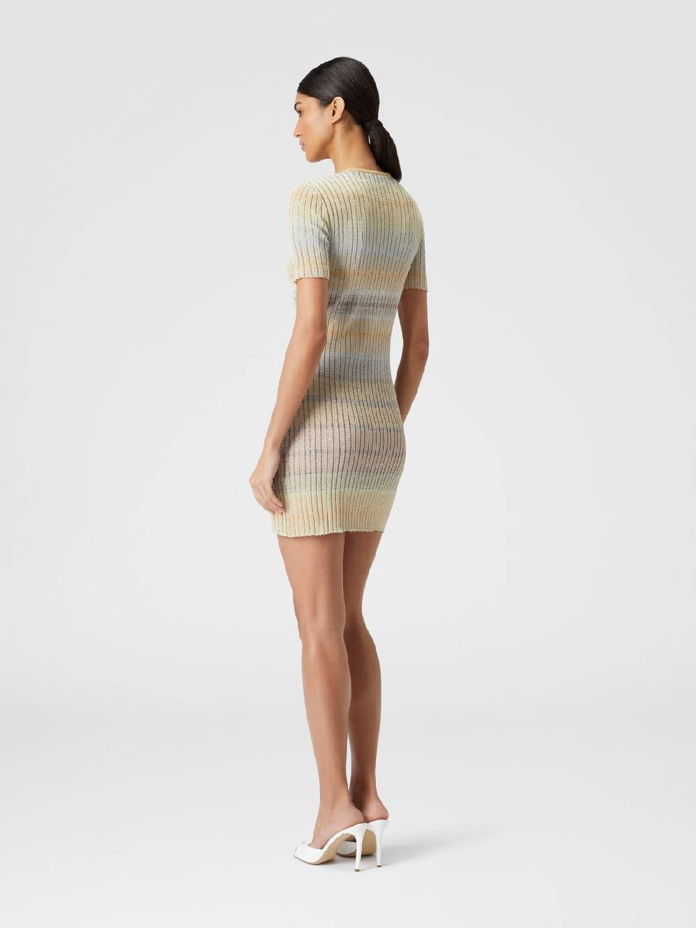 Missoni Mini-abito girocollo a costine con lurex Vendita