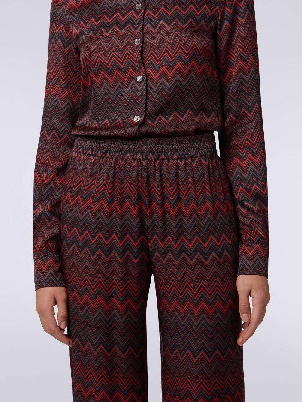 Missoni Pantaloni in viscosa jacquard a zig zag Negozi Online
