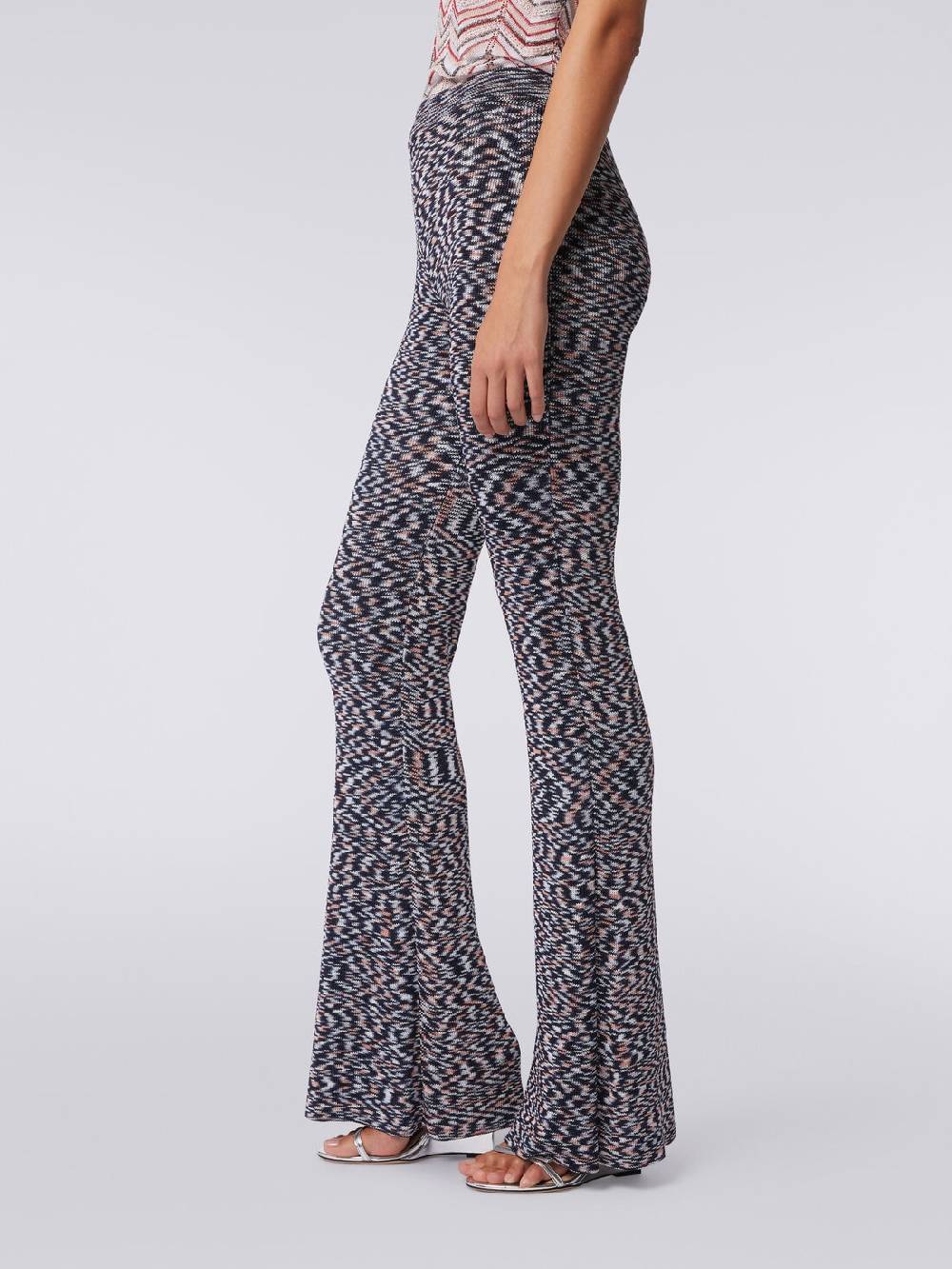 Missoni Pantaloni flare in misto viscosa fiammata Promozione Limitata