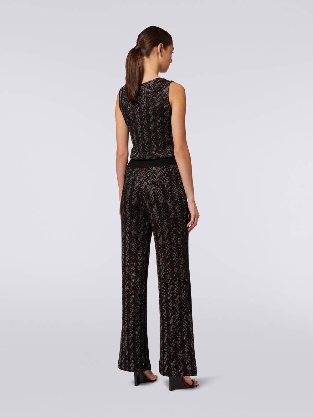 Missoni Pantaloni a palazzo in lana e viscosa zig zag Fino Al -60%