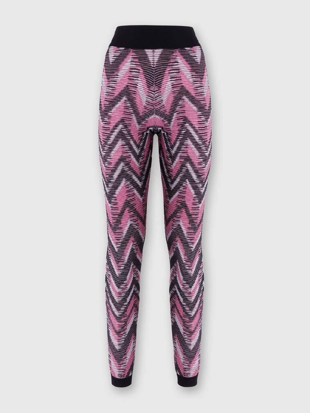 Missoni Leggings in maglia chevron con logo Prezzo Ridotto