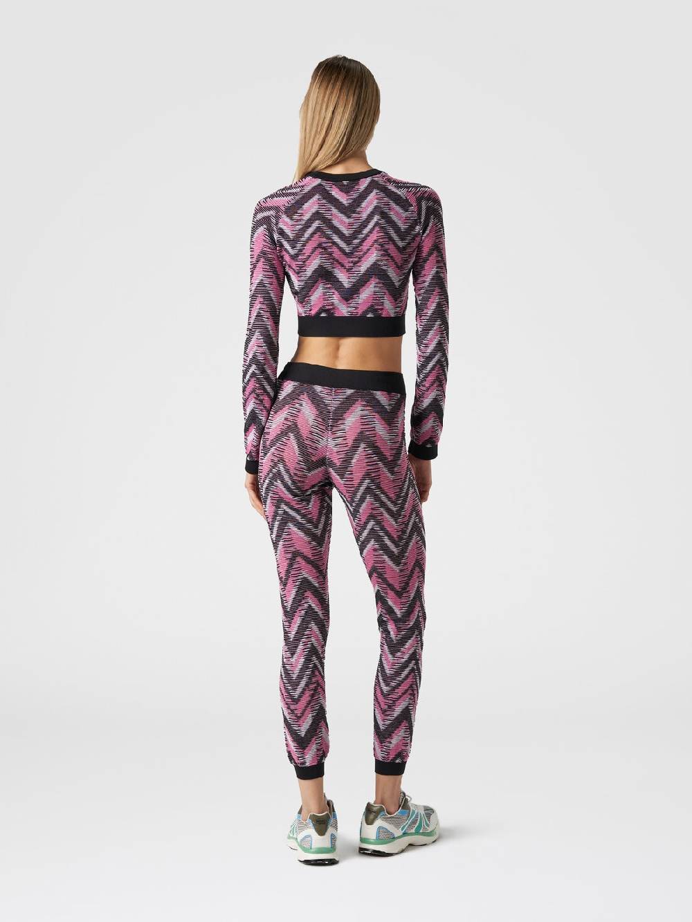 Missoni Leggings in maglia chevron con logo Prezzo Ridotto