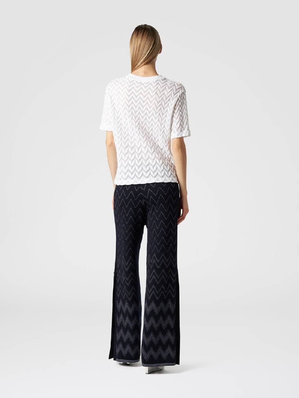 Missoni Joggers in lana e viscosa zig zag con lurex Offerta